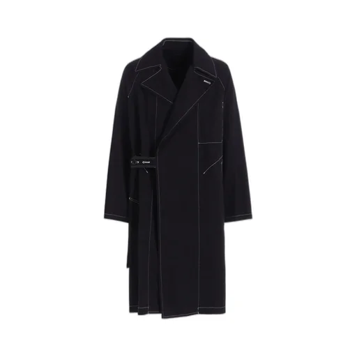 Cotton Twill Garment Dyed Tie-Locken Coat