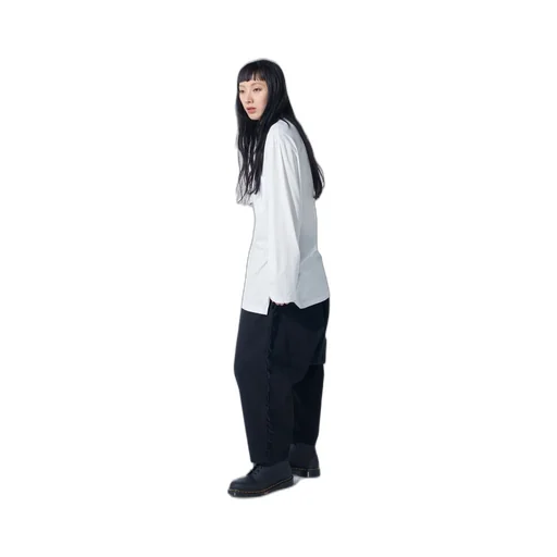 Cotton Drill Cut-Out Sarouel Pants