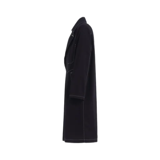 Cotton Twill Garment Dyed Tie-Locken Coat