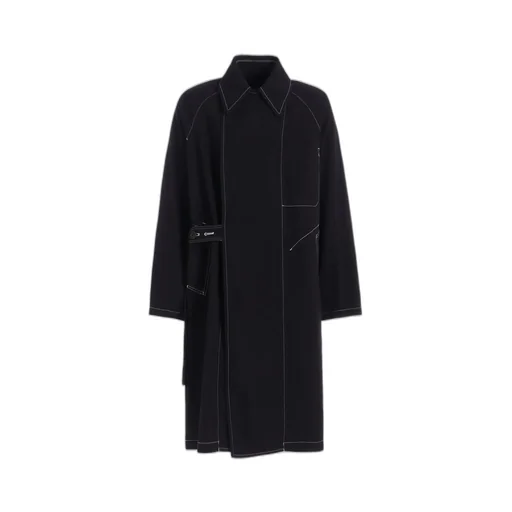 Cotton Twill Garment Dyed Tie-Locken Coat