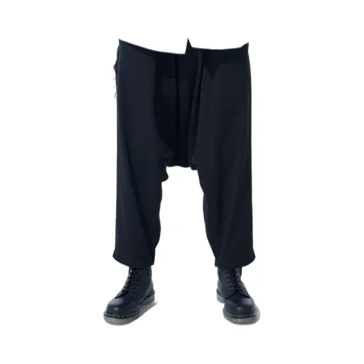 Cotton Drill Cut-Out Sarouel Pants