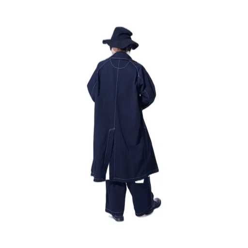 Cotton Twill Garment Dyed Tie-Locken Coat