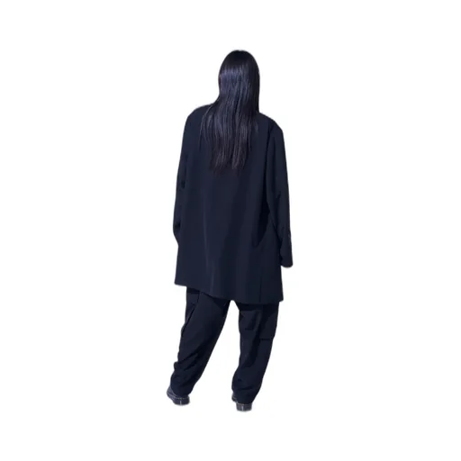 Pe/Gabardine Zipper-Taped Long Jacket