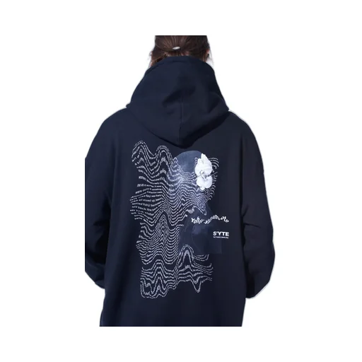 Graphic Hoodie White Flower