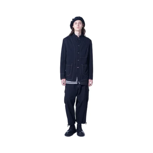 Cotton Twill Garment Dyed Stand Collar Jacket