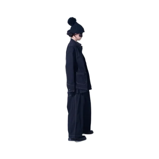 Cotton Twill Garment Dyed Stand Collar Jacket