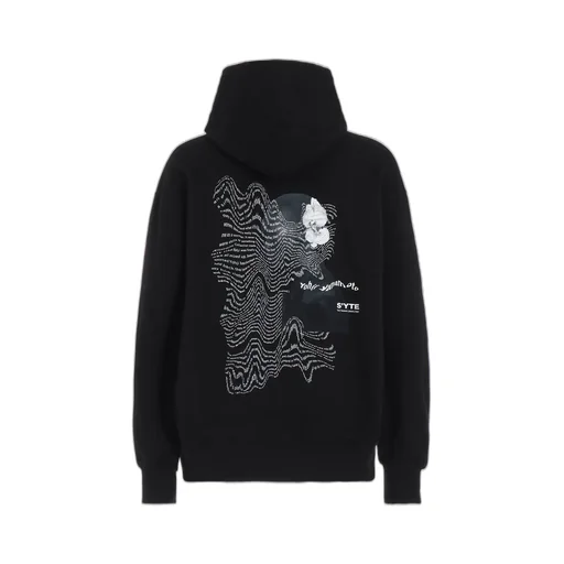 Graphic Hoodie White Flower