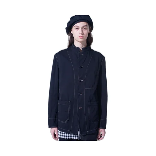 Cotton Twill Garment Dyed Stand Collar Jacket