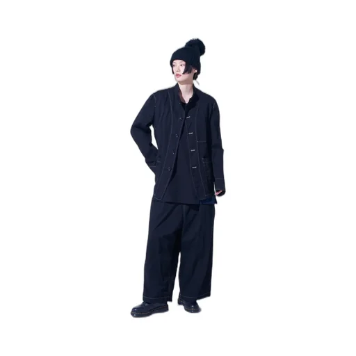 Cotton Twill Garment Dyed Stand Collar Jacket