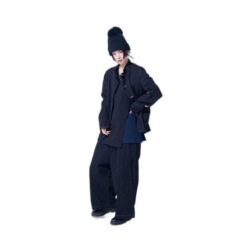 Cotton Twill Garment Dyed Stand Collar Jacket