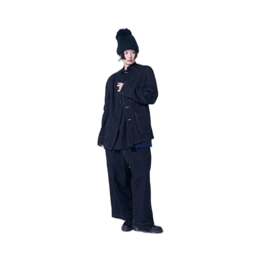 Cotton Twill Garment Dyed Stand Collar Jacket