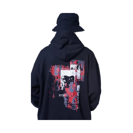 Yy Message Collage Red Graphic Hoodie