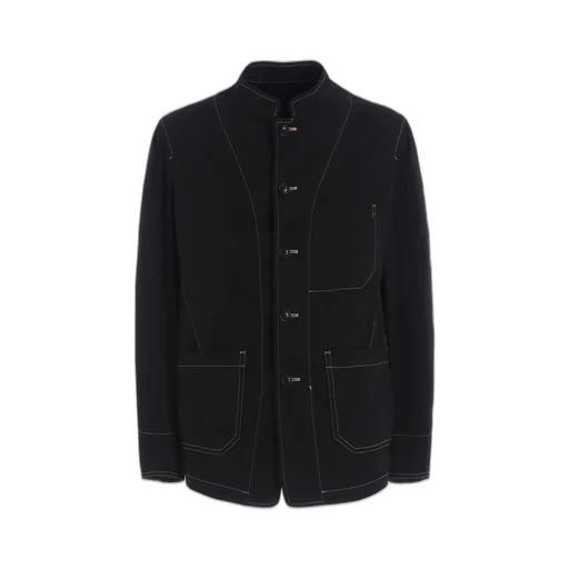 Cotton Twill Garment Dyed Stand Collar Jacket