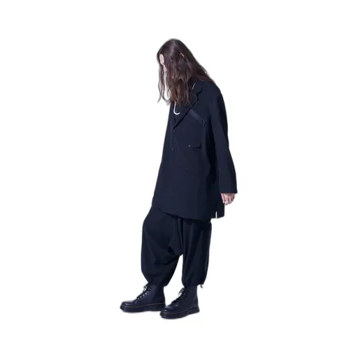 Pe/Gabardine Zipper-Taped Long Jacket