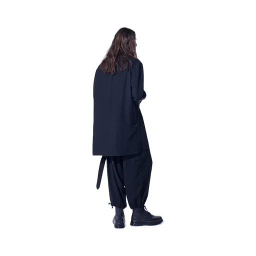 Pe/Gabardine Zipper-Taped Long Jacket