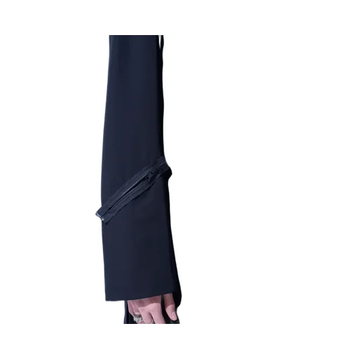 Pe/Gabardine Zipper-Taped Long Jacket