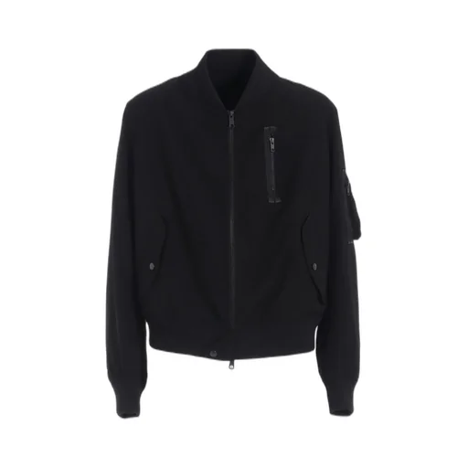 Pe/Gabardine Zipper-Taped Bomber Jacket