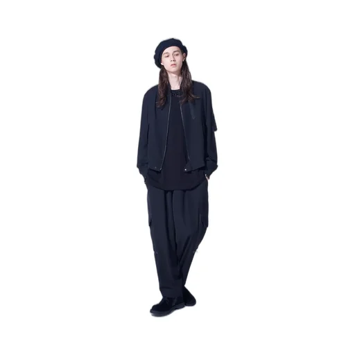 Pe/Gabardine Zipper-Taped Bomber Jacket