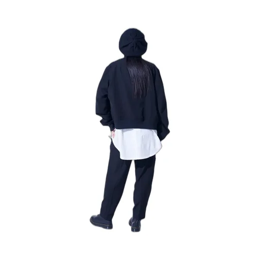 Pe/Gabardine Zipper-Taped Slim Pants