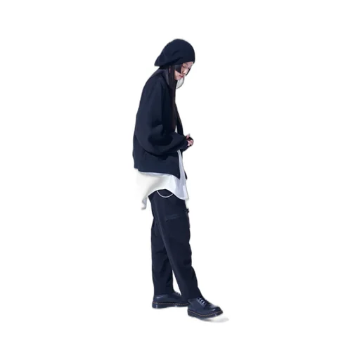 Pe/Gabardine Zipper-Taped Slim Pants
