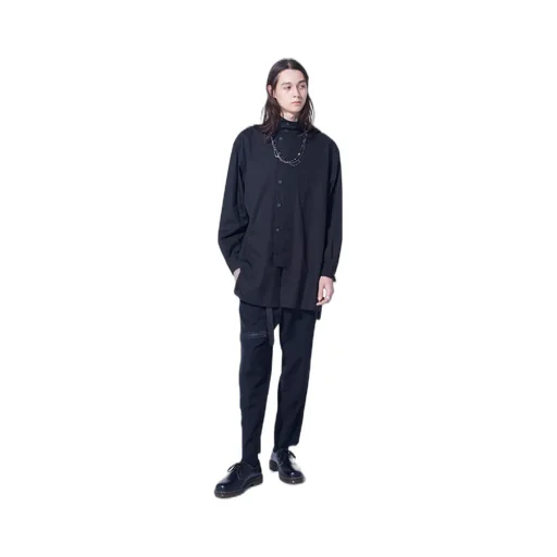 Pe/Gabardine Zipper-Taped Slim Pants