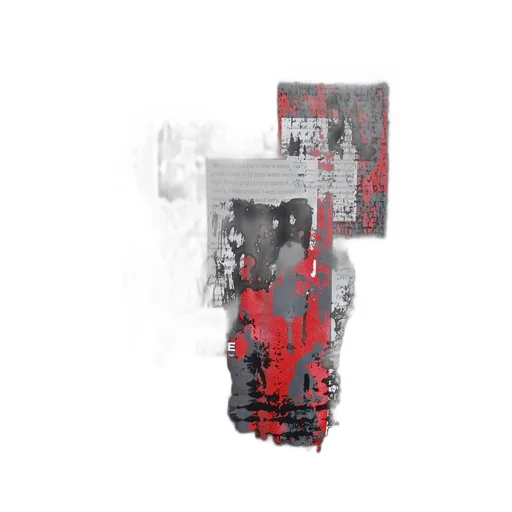 Yy Message Collage Red Graphic Hoodie
