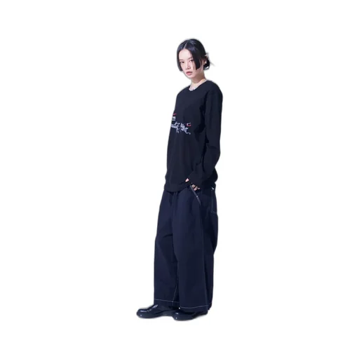 Graphic Long-Sleeved T-Shirt Three Demons