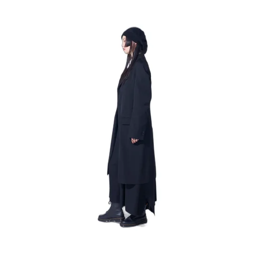 Washer Wool Gabardine Slim Long Jacket