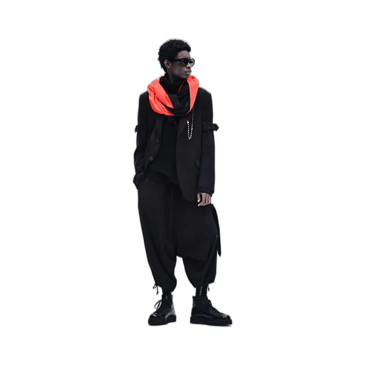 Pe/Gabardine Belted Bandage Jacket
