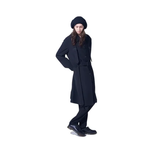 Pe/Gabardine Belted Bandage Coat