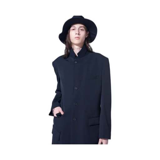 Washer Wool Gabardine Slim Long Jacket