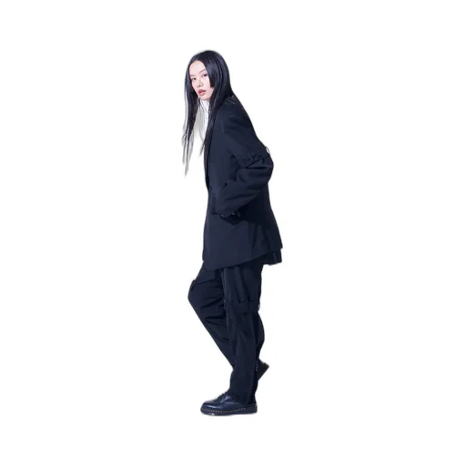 Pe/Gabardine Belted Bandage Jacket