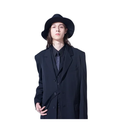 Washer Wool Gabardine Slim Long Jacket