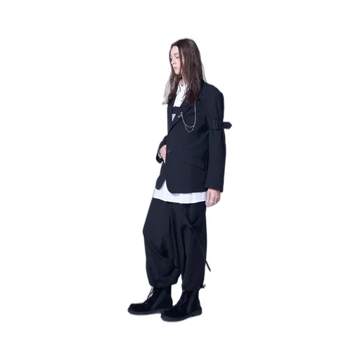 Pe/Gabardine Belted Bandage Jacket