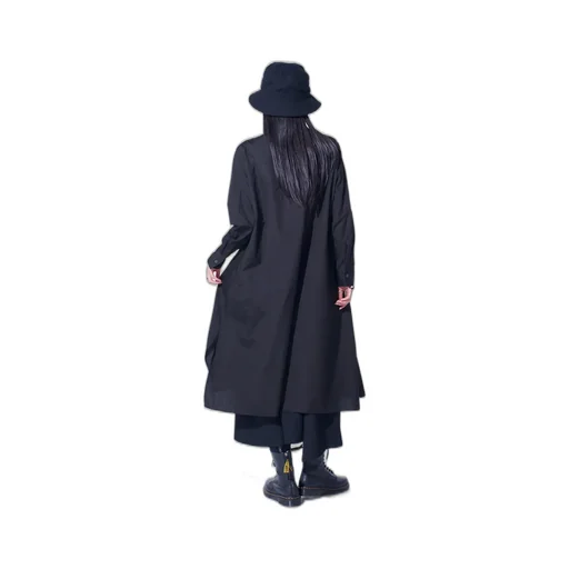 Cotton Broad Pleated Shirt Dress