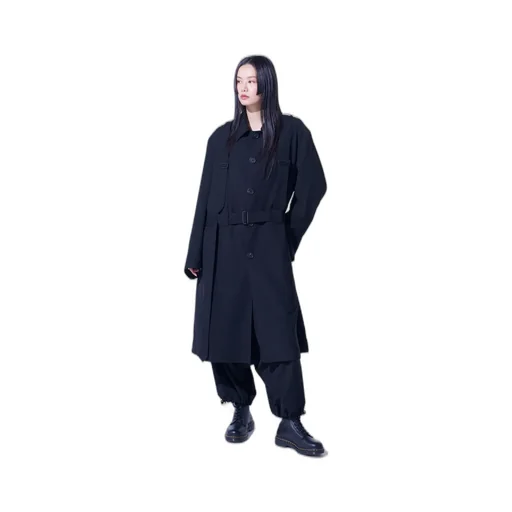 Pe/Gabardine Belted Bandage Coat
