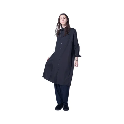 Cotton Broad Pleated Shirt Dress