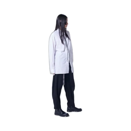 Cotton Broad Loose-Fit Regular Collar Shirt