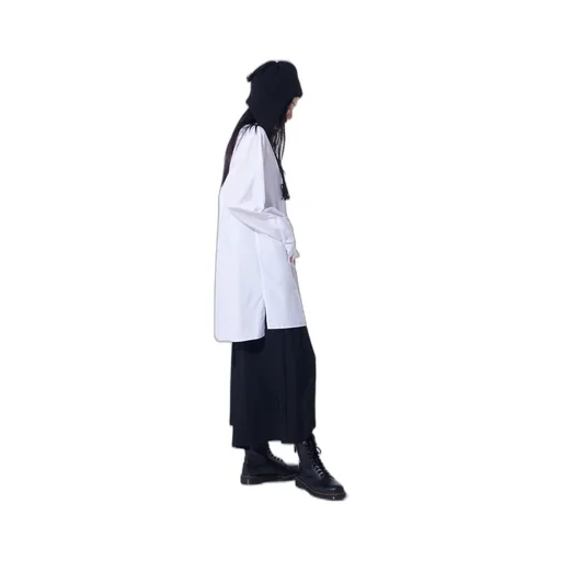Cotton Broad Pleated Shirt