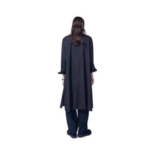 Cotton Broad Pleated Shirt Dress