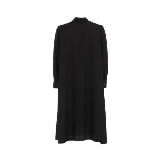Cotton Broad Pleated Shirt Dress