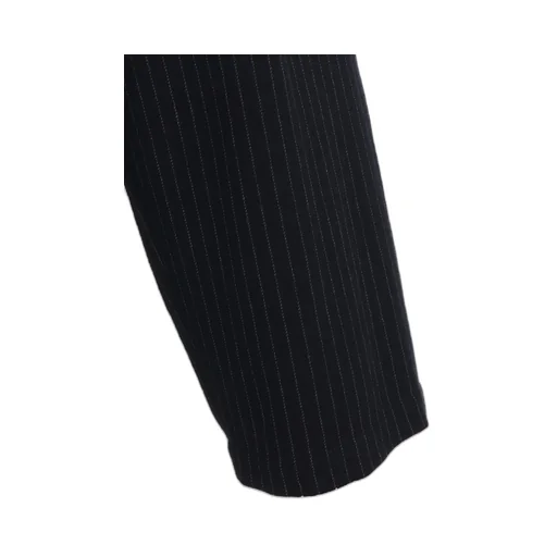 Chambray Viyella Striped Wide Trousers With Side Tape