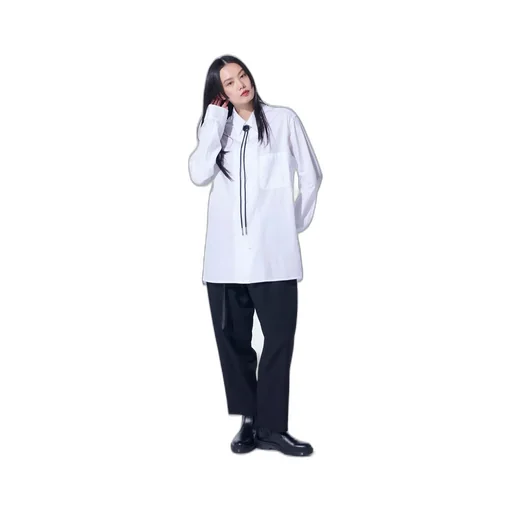 Cotton Broad Loose-Fit Regular Collar Shirt