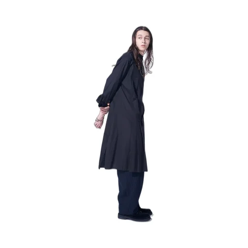 Cotton Broad Pleated Shirt Dress