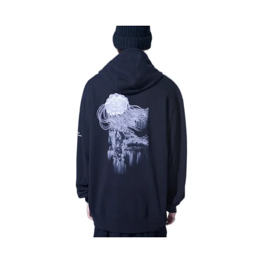 French Terry Graphic Zip-Up Hoodie Jellyfish