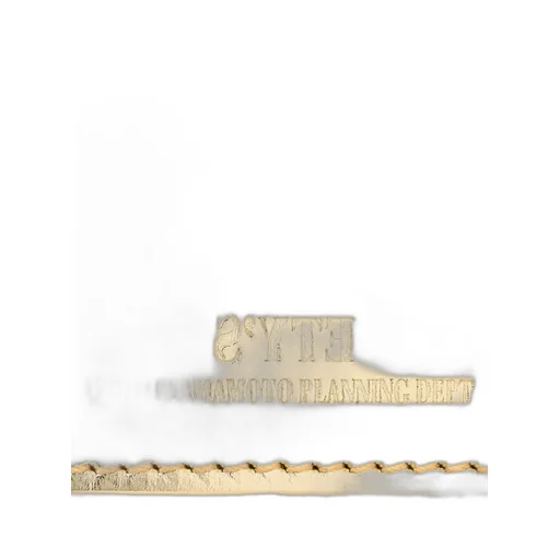 Gold Foil Print Leather Tri-Fold Mini Wallet