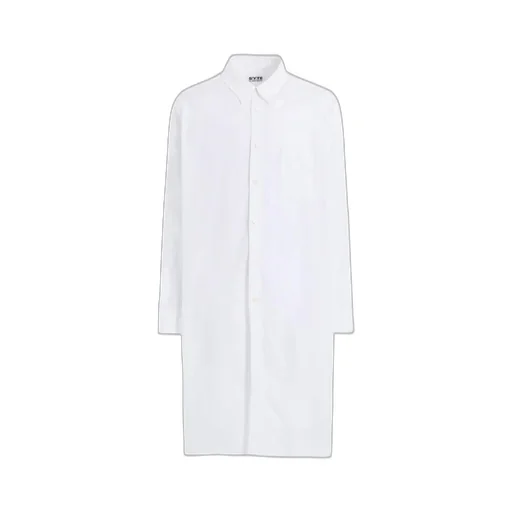 Cotton Broad Button Slits Long Shirt