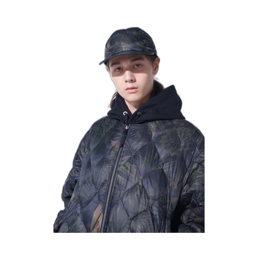 【S'yte X Taion】Dahlia Camouflage Quilted Down Jet Cap