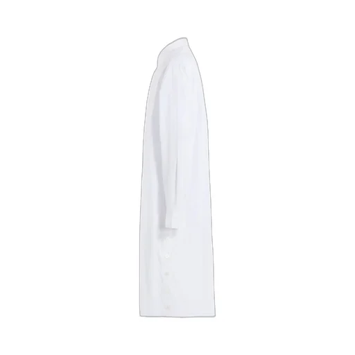Cotton Broad Button Slits Long Shirt