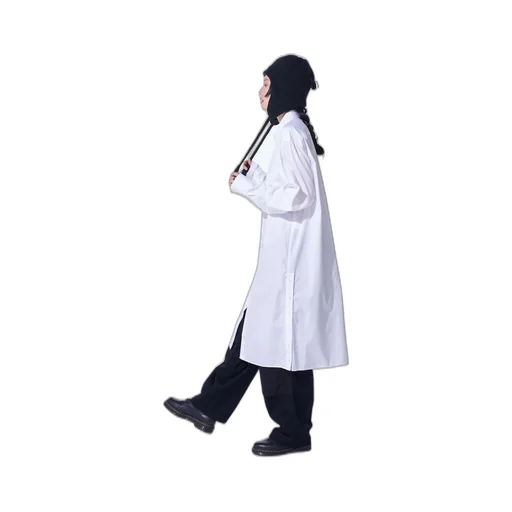 Cotton Broad Button Slits Long Shirt